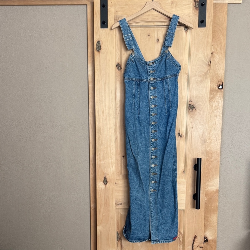 90s Vintage BONGO Blue Denim Dress